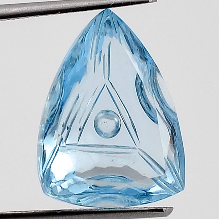 Natural Sky Blue Topaz Fancy Shape Loose Gemstone DG329SY, 12X15x6.8 mm