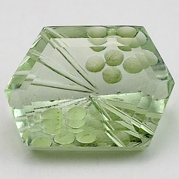 Natural Prasiolite (Green Amethyst) Fancy Shape Loose Gemstone DG332GA, 10X14x7.5 mm