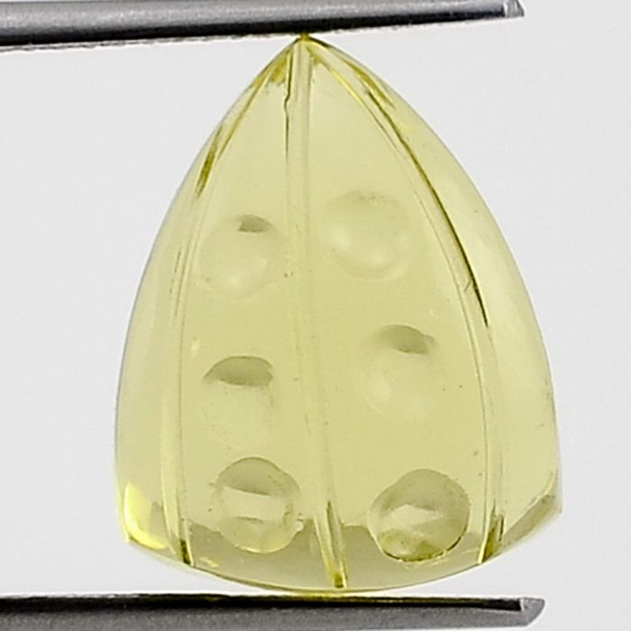 Natural Lemon Quartz Fancy Shape Loose Gemstone DG340LT, 12X15x6.4 mm
