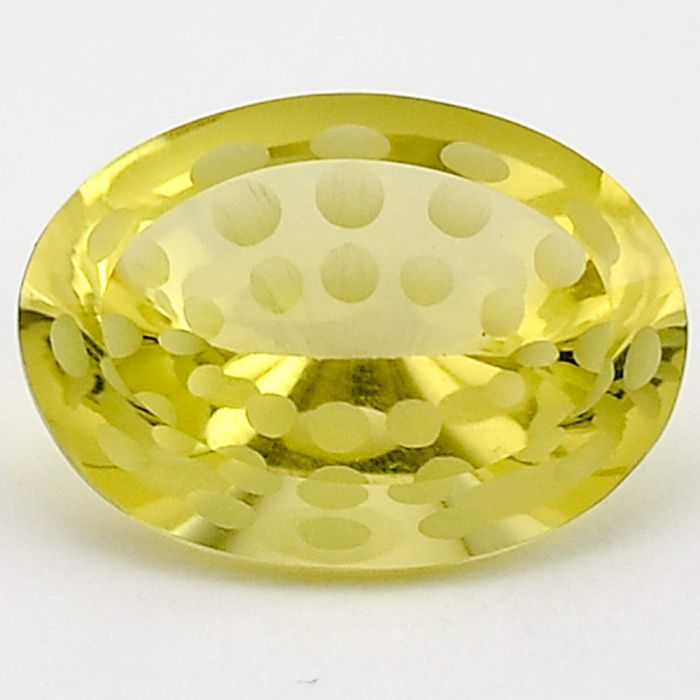 Natural Lemon Quartz Oval Shape Loose Gemstone DG343LT, 10X14x7 mm