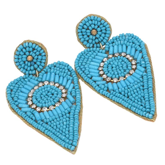 Handmade Colorful Beaded Earrings,Hoop Dangle Earrings, Bohemia Boho Tassel Earrings FER1001