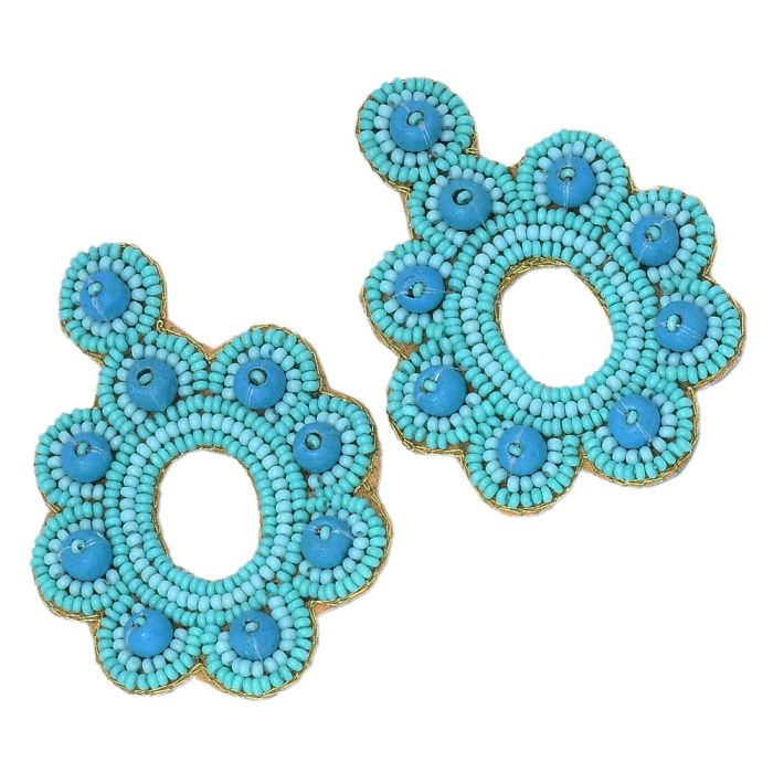 Handmade Colorful Beaded Earrings,Seed Bead,Hoop Dangle Earrings, Bohemia,Tassel Earrings FER1039