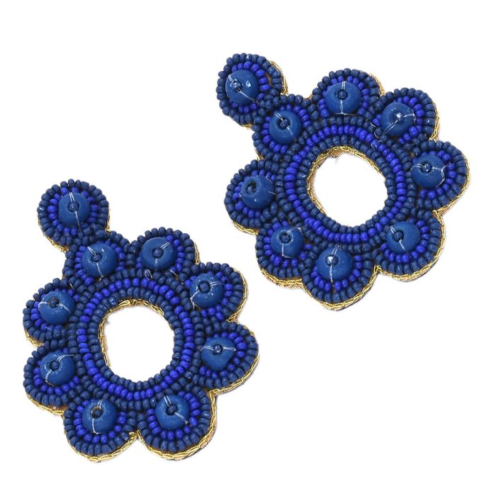 Handmade Colorful Beaded Earrings,Seed Bead,Hoop Dangle Earrings, Bohemia,Tassel Earrings FER1040