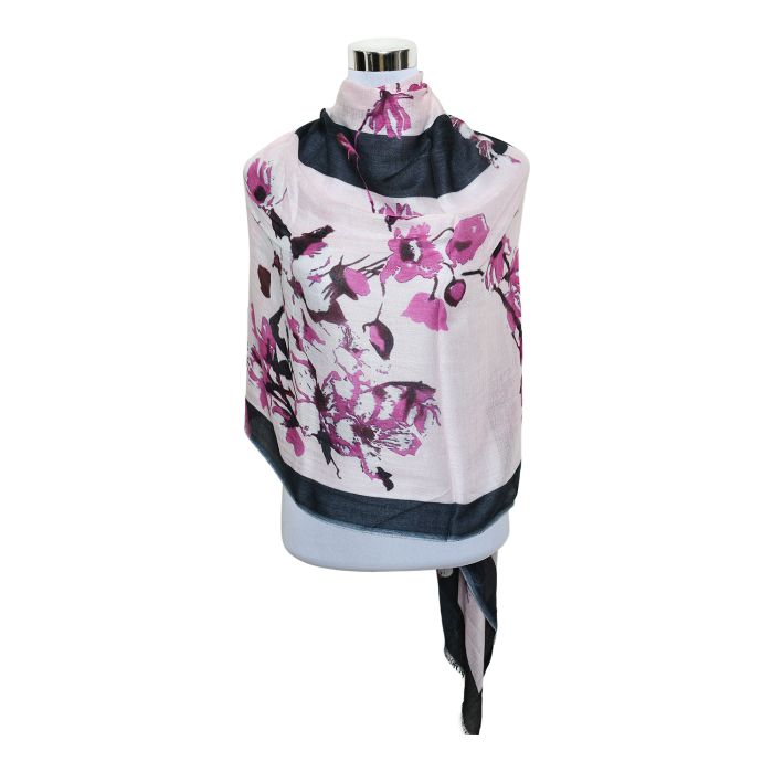 Premium Soft Quality 100% Modal Scarf Floral Print Lightweight Wraps MMD423