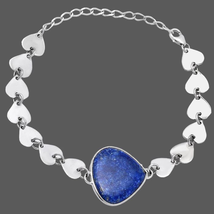 Valentine Gift Heart - Lapis Lazuli Bracelet SDB4733 B-1044, 19x21 mm