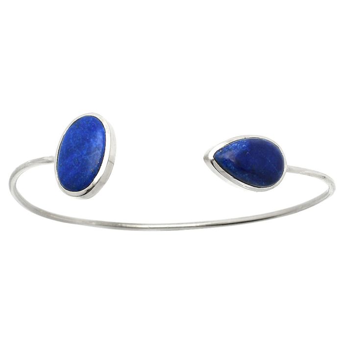Lapis Lazuli Cuff Bangle Bracelet SDB4944 B-1004, 11x16 mm