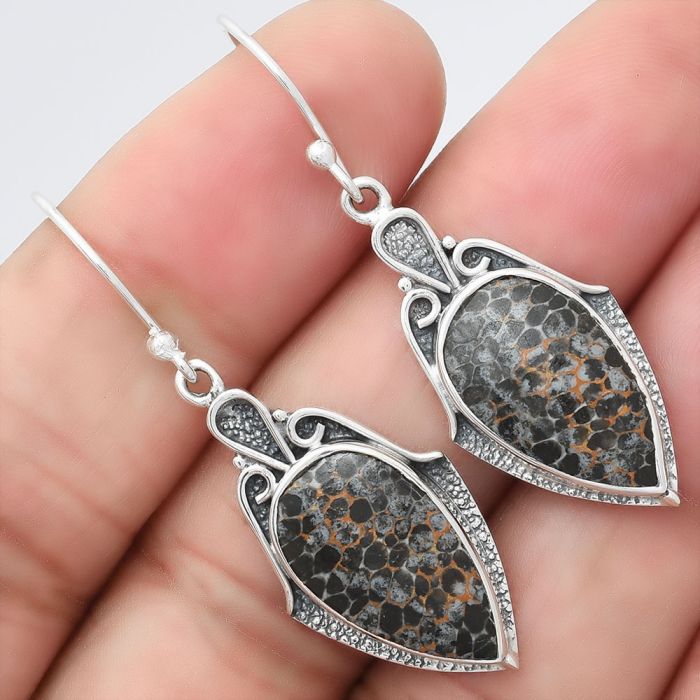 Natural Stingray Coral Earrings SDE39861 E-1208, 10x18 mm