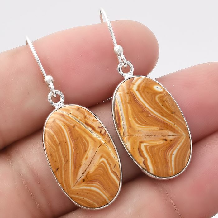 Natural Wave Dolomite Earrings SDE43018 E-1001, 14x22 mm