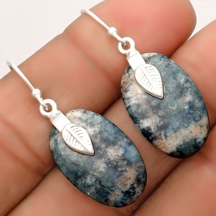 Natural Blue Scheelite - Turkey Earrings SDE67217 E-1137, 14x22 mm