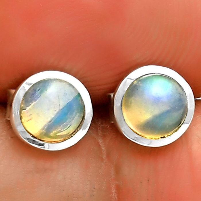 Natural Ethiopian Opal Stud Earrings SDE73182 E-1018, 5x5 mm