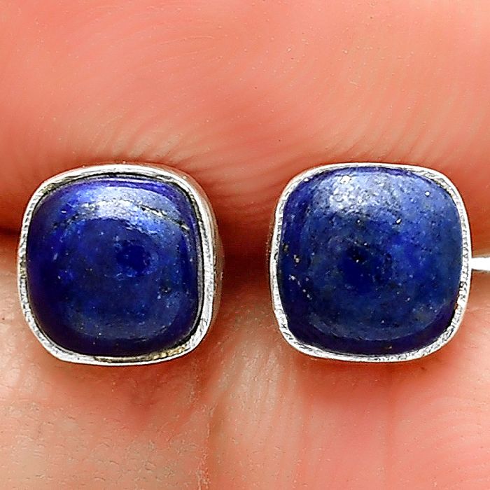 Lapis Lazuli - Afghanistan Stud Earrings SDE73595 E-1016, 6x6 mm
