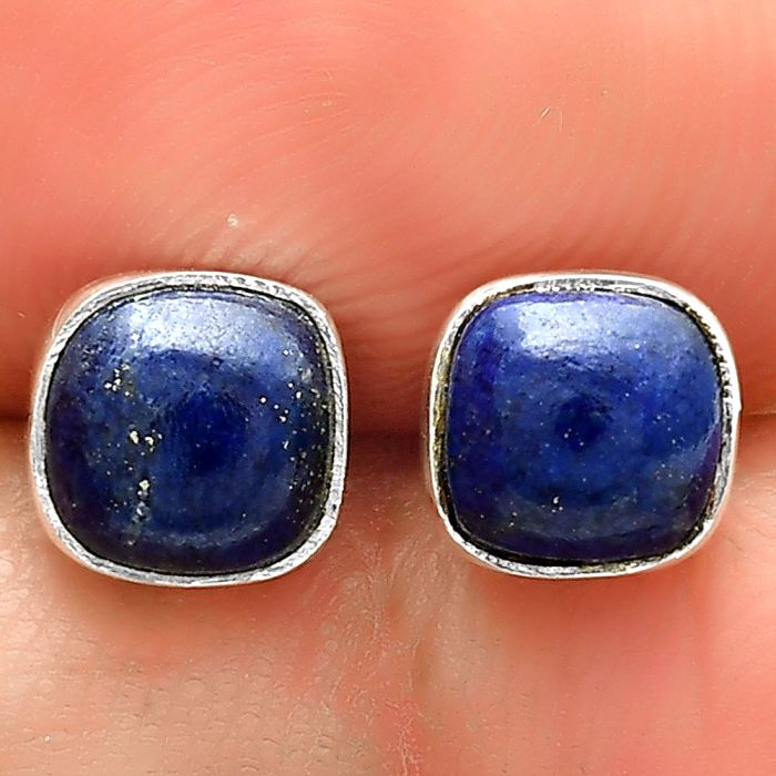 Lapis Lazuli - Afghanistan Stud Earrings SDE73596 E-1016, 6x6 mm