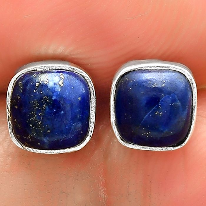 Lapis Lazuli - Afghanistan Stud Earrings SDE73597 E-1016, 6x6 mm