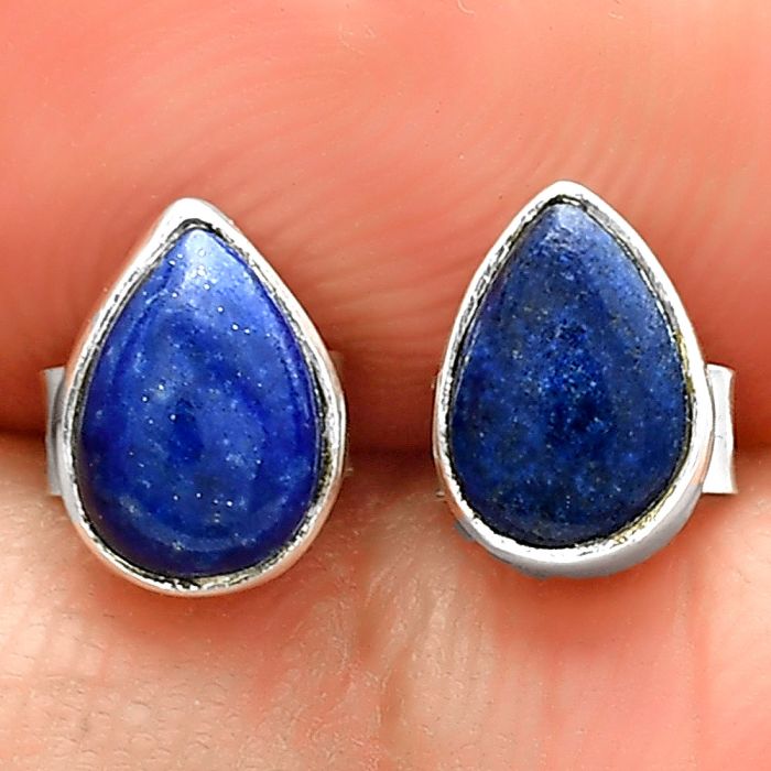 Lapis Lazuli - Afghanistan Stud Earrings SDE73600 E-1016, 7x5 mm