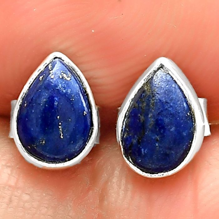 Lapis Lazuli - Afghanistan Stud Earrings SDE73604 E-1016, 7x5 mm