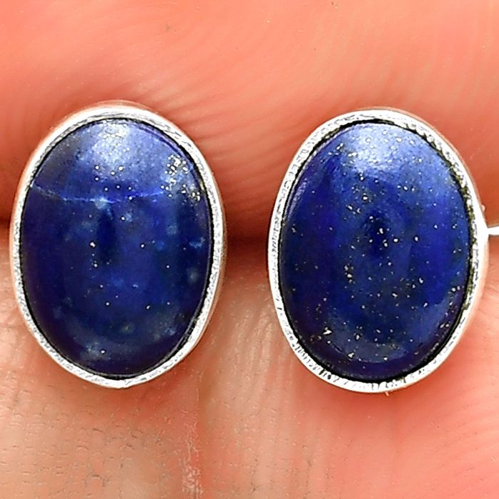 Lapis Lazuli - Afghanistan Stud Earrings SDE73607 E-1016, 6x8 mm