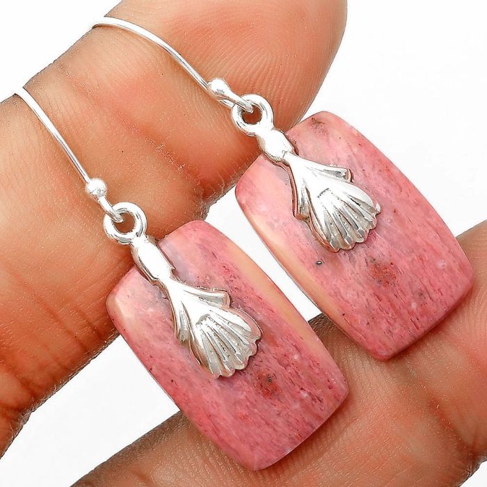 Pink Tulip Quartz Earrings SDE75310 E-1137, 14x21 mm
