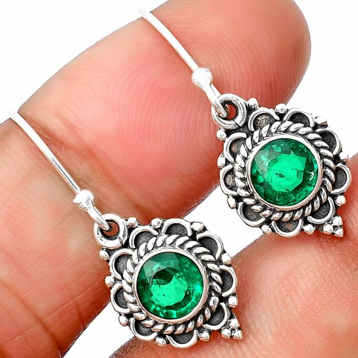 Zambian Emerald Earrings SDE75381 E-1211, 6x6 mm