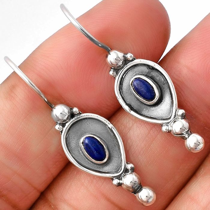 Lapis Lazuli Earrings SDE77260 E-1242, 3x5 mm