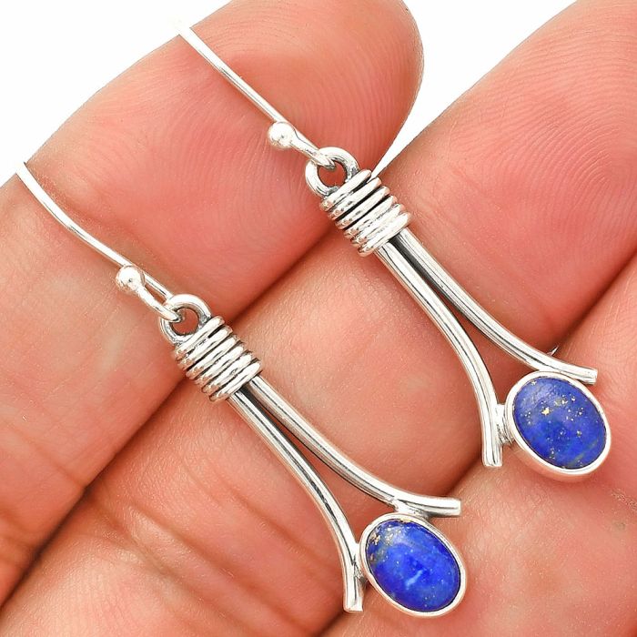 Lapis Lazuli Earrings SDE83598 E-1046, 7x5 mm