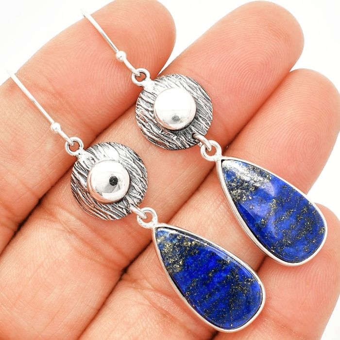 Lapis Lazuli Earrings SDE84292 E-1077, 11x22 mm