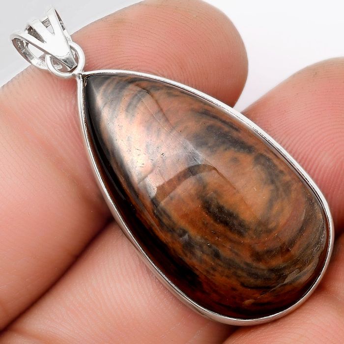 Natural Hypersthene - Canada Pendant SDP105777 P-1001, 18x32 mm