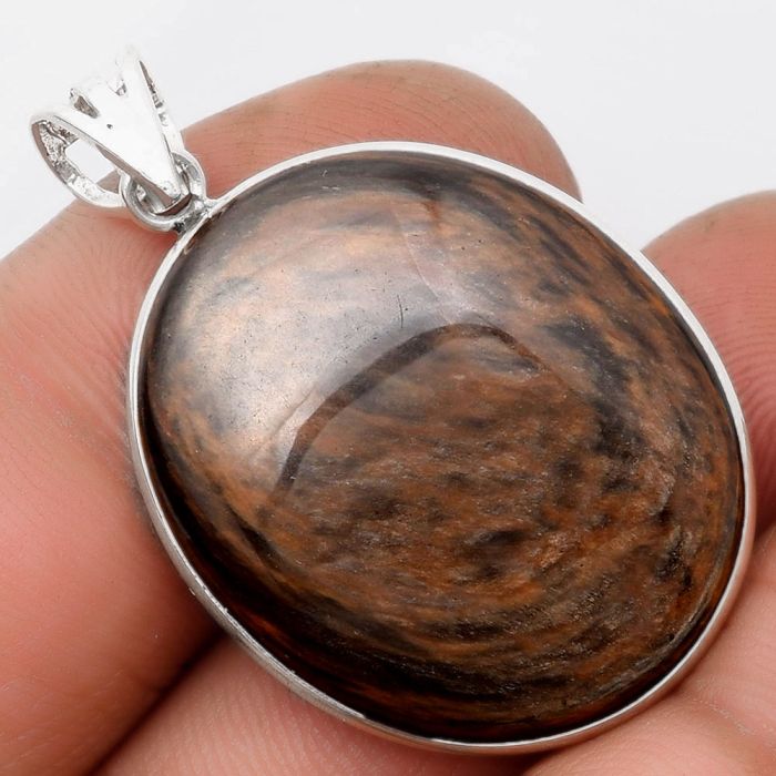Natural Hypersthene - Canada Pendant SDP105826 P-1001, 23x27 mm