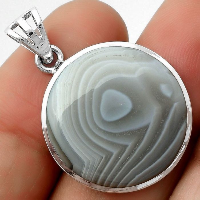Natural Banded Onyx Pendant SDP111119 P-1002, 21x21 mm
