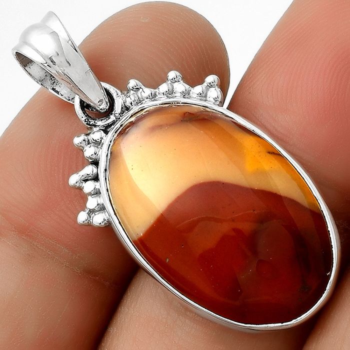 Natural Red Mookaite Pendant SDP119382 P-1086, 15x23 mm