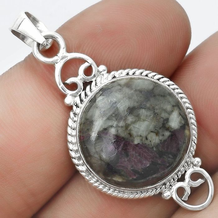 Natural Russian Eudialyte Pendant SDP124043 P-1696, 18x18 mm