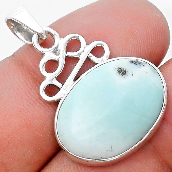 Dendritic Chrysoprase - Africa 925 Sterling Silver Pendant Jewelry SDP127247 P-1554, 15x20 mm