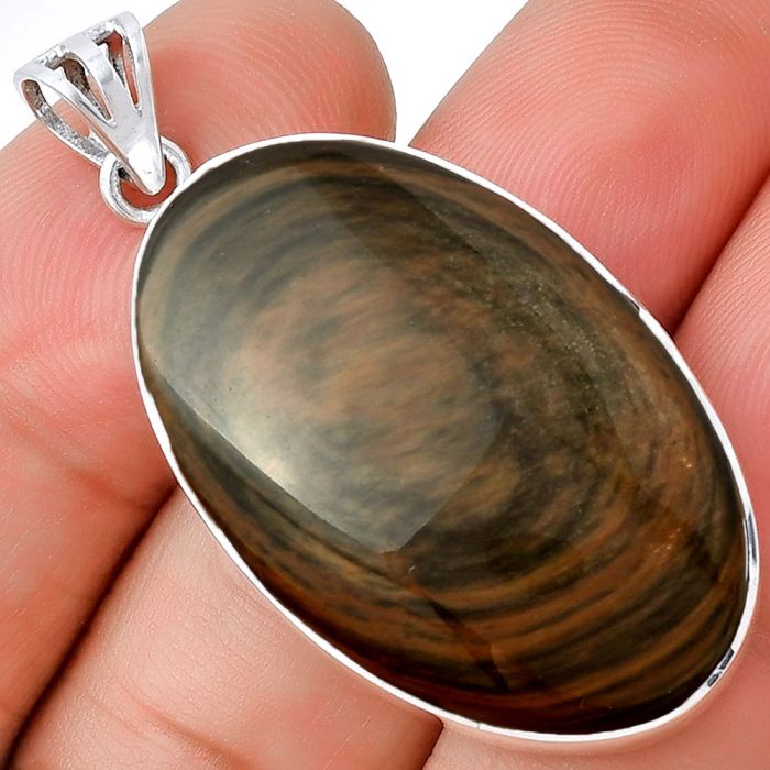 Natural Hypersthene - Canada Pendant SDP128536 P-1001, 21x33 mm