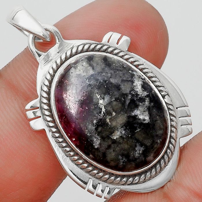 Natural Russian Eudialyte Pendant SDP129024 P-1463, 15x20 mm