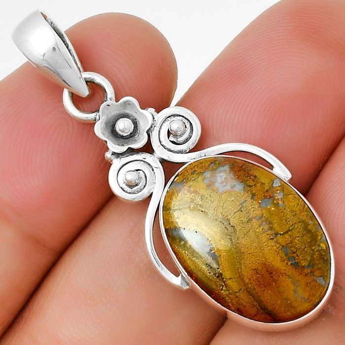 Natural Red Moss Agate Pendant SDP131474 P-1690, 13x19 mm
