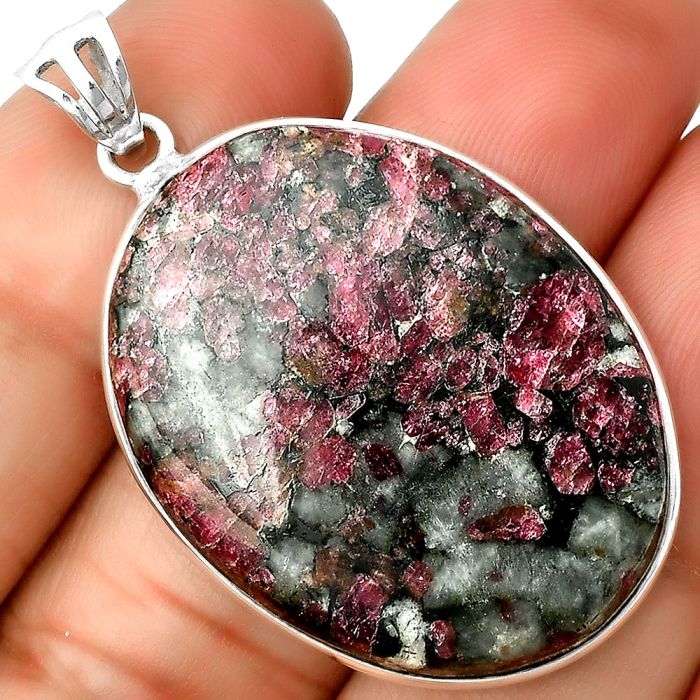 Natural Russian Eudialyte Pendant SDP135035 P-1001, 26x34 mm