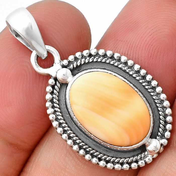 Natural Spiny Oyster Shell Pendant SDP136480 P-1651, 10x15 mm