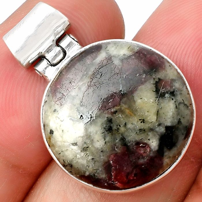 Russian Eudialyte Pendant SDP137143 P-1621, 18x18 mm
