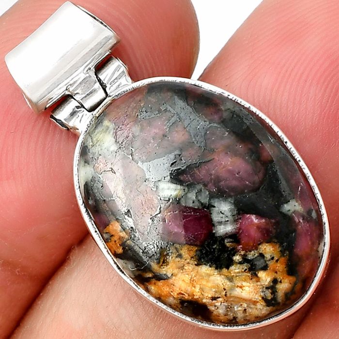 Russian Eudialyte Pendant SDP137144 P-1621, 15x20 mm