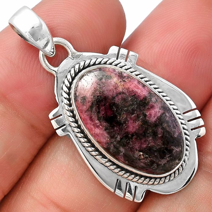 Russian Eudialyte Pendant SDP140651 P-1463, 12x20 mm