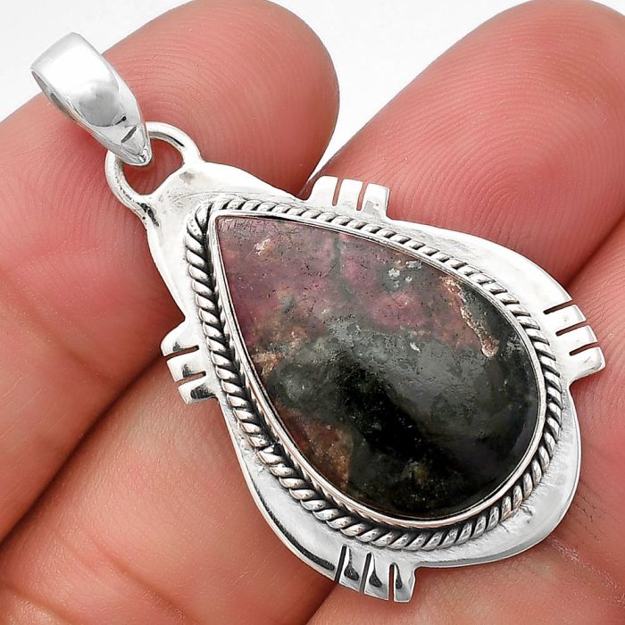 Russian Eudialyte Pendant SDP140662 P-1463, 15x23 mm
