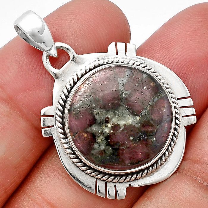 Russian Eudialyte Pendant SDP140663 P-1463, 17x17 mm