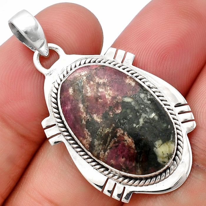 Russian Eudialyte Pendant SDP140668 P-1463, 14x22 mm