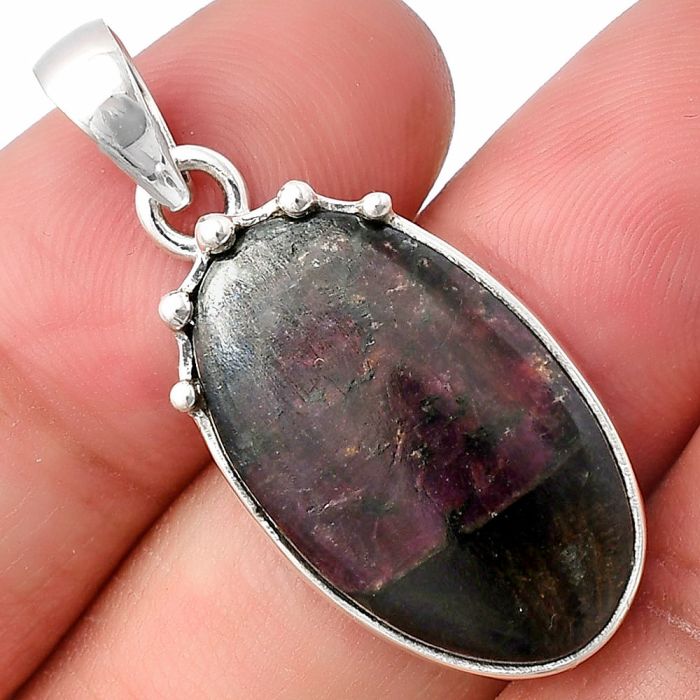 Russian Eudialyte Pendant SDP140677 P-1349, 15x24 mm