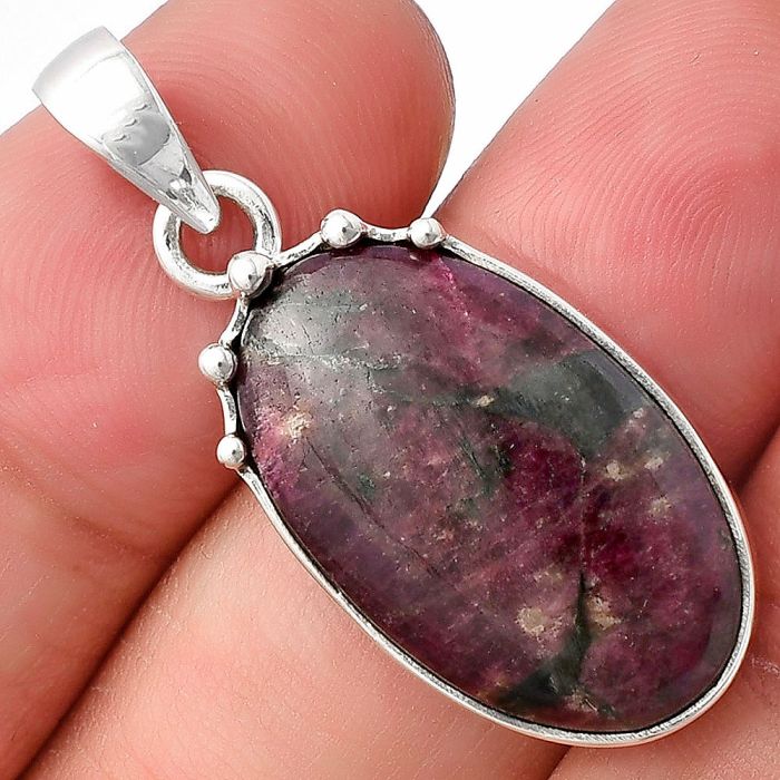 Russian Eudialyte Pendant SDP140692 P-1349, 14x24 mm