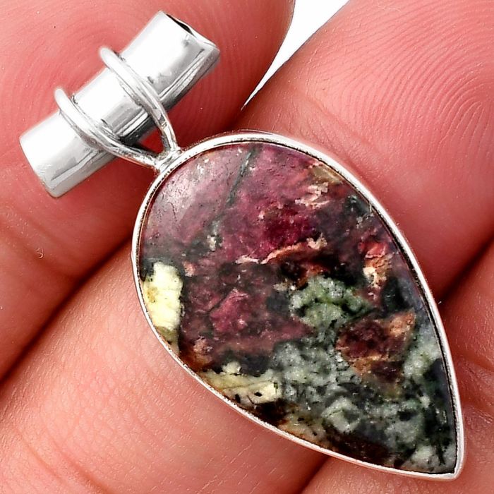 Russian Eudialyte Pendant SDP142828 P-1304, 15x24 mm