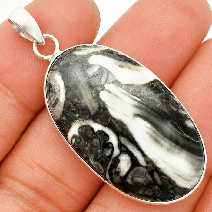 Mexican Cabbing Fossil Pendant SDP150404 P-1001, 20x35 mm