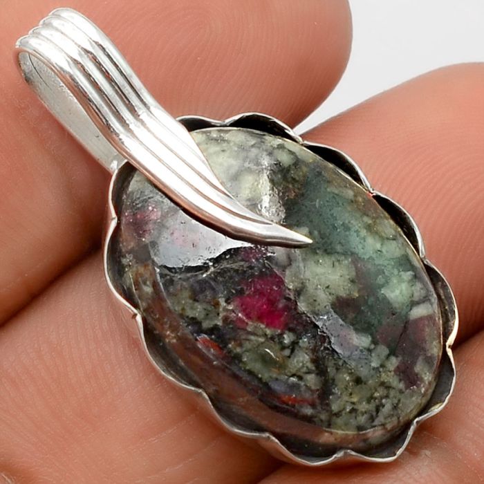 Natural Russian Eudialyte Pendant SDP59107 P-1173, 17x24 mm