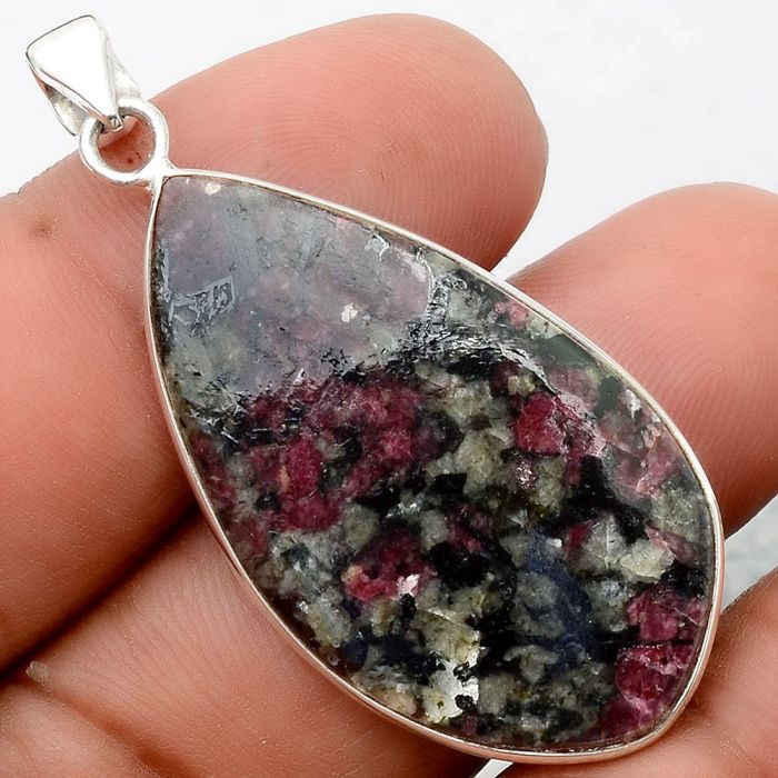 Natural Russian Eudialyte Pendant SDP62325 P-1001, 21x37 mm