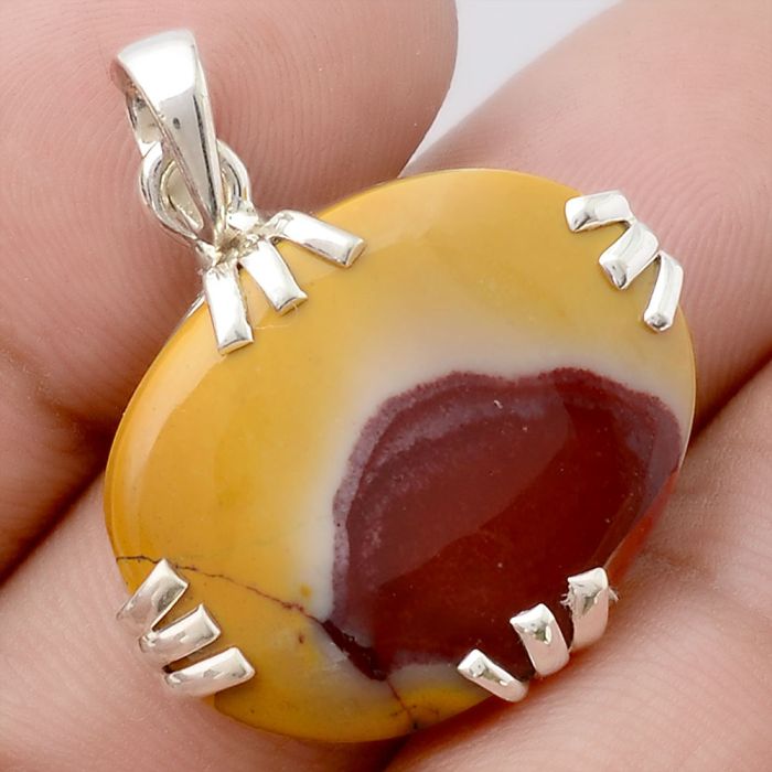Natural Red Mookaite Pendant SDP72017 P-1564, 20x25 mm