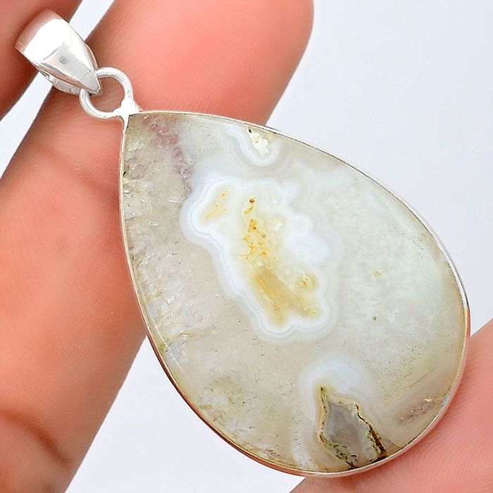 Natural Horse Canyon Moss Agate Pendant SDP73128 P-1001, 25x37 mm